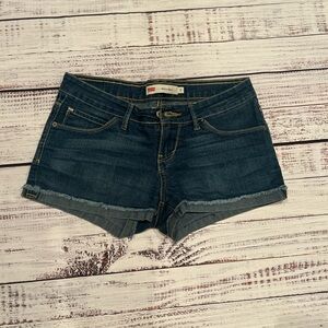Levi's Dark Blue Jean Shorts for Women